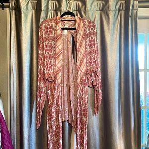 Gently loved free people pink shawl